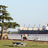 The Rio Paraná runs through Rosario.  Despite being a few hundred miles form the coast we saw a number of ocean-going ships.