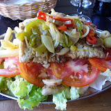 Amy was even able to get her hands on some vegetarian chivito!