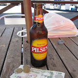 Proof that I went to Uruguay: Uruguayan pesos and Uruguayan beer.