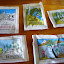 Scenes of Patagonia captured on sugar packets.