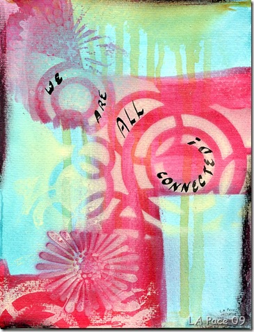 We Are All Connected art journal page