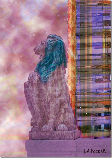 Lion in Winter photomontage