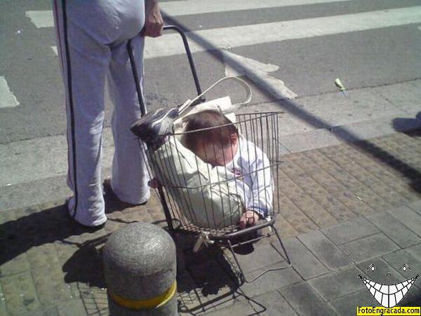 Carrinho de bebe de pobre