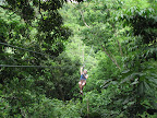 Julene on the zipline.