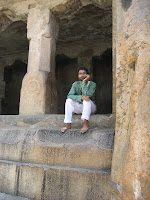 Taking a break in a temple, Trichy