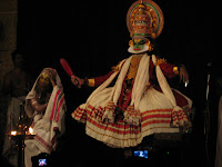 Kathakali dance performance (and probably the most touristy thing I did in India), Cochin