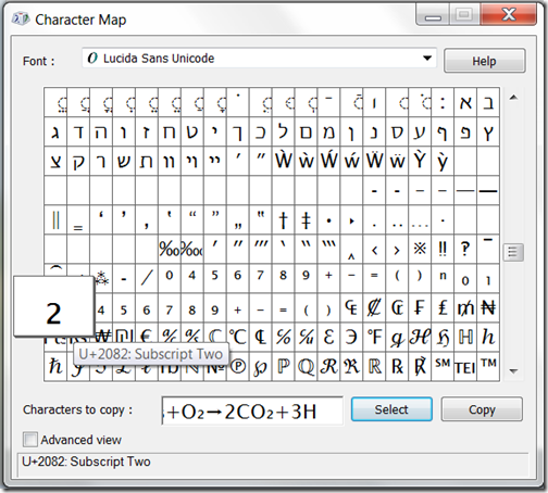 Charmap
