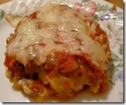 spaghetti squash casserole on plate