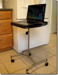 laptop on stand
