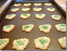 spritz cookies baked