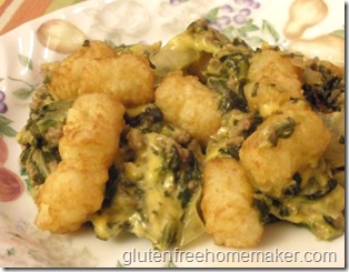 spinach casserole on plate