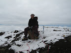 Arlo taking a break just before the last climb to the summit.