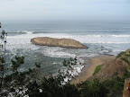 Greyhound Rock... about half an hour north of Santa Cruz.