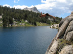 Cliff diving at Booth Lake.