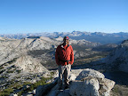 Jorma at the top of Vogelsang peak. Hiked up at sunrise.