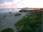 Seabright Beach with Santa Cruz Wharf in distance.