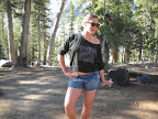 Meghan rocking the 80's gear.