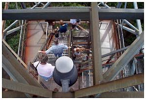 Climbing up the Dorset Tower