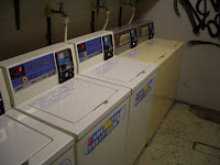 Gakugeidaigaku Laundrette. Very shallow machines.