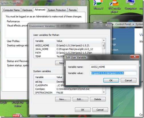 Apache Axis2 Download and Environment Variable Settings