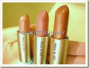 Paul & Joe 2010 Summer Sahara Collection Lipstick S - caravan pink,  sahara vivid and mocorrcan gold pink - close up