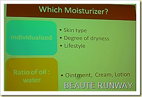 types of moisturisers