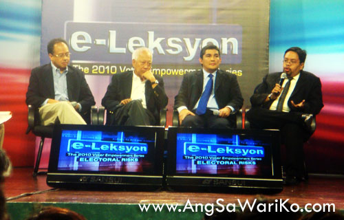L-R: Prof Raul Pangalangan, Former Comelec Christian Monsod, Commisioner Gregorio Larrazabal, Comelec Spokeperson James Jimenez