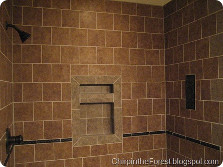 Tiled shower 1 Tiled shower 1