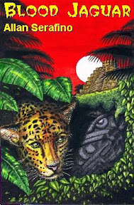 Book cover - design and art by Jillian Crider. "Blood Jaguar" by Allan Serafino