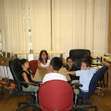All at the table making plans