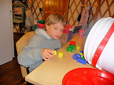 Jake playing with his blocks