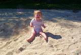 Juliet playing in the sand