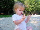 playing with sand