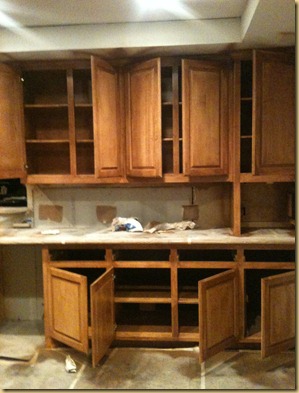 stained cabinets