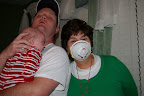 Donna's Mom had a bad cough so she wore this mask around the babies, I decorated it for her!