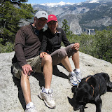 Glacier Point - Shiba licking rocks?!