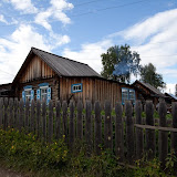 A home in Motygino burning wood for their banya (Russian sauna)