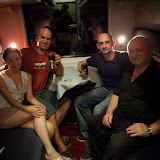 Marianna, Michael, me, and my father on the overnight train to from Kiev to Moscow