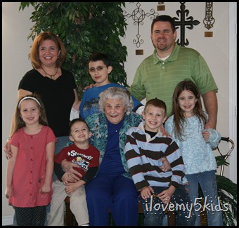 Our family with Grandma 2010