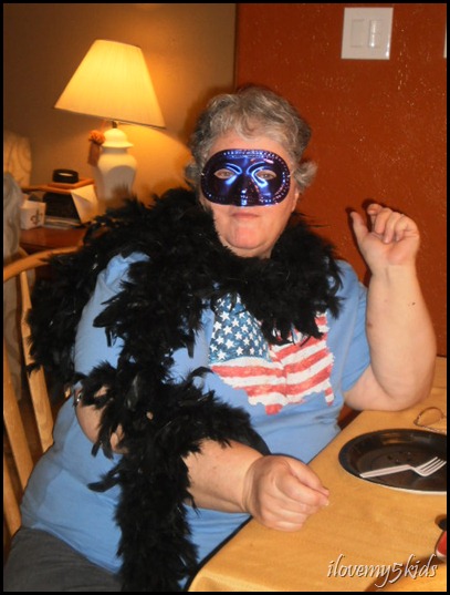 Grammy with a boa!