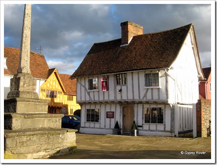 Little Hall in front of the village cross at Lavenham.