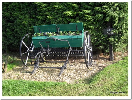 Novel use of an old seed drill.
