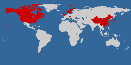 visited countries map