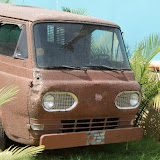 The van covered in pennies outside The Ripley's Museum.