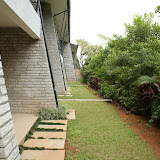 You could step out of your room and stand around drinking tea in the little garden outside.