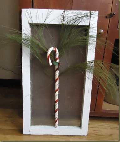 Screen with candycane