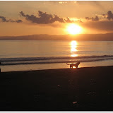 片瀬西浜の夕陽