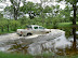 Fording the deepest water crossing on the main track between Xakanaka and North Gate, Moremi.