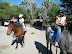 Gwyneth on “her” horse, Sammy and neighbours.