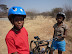 Crossing the railway on the way back: distance starting to show.